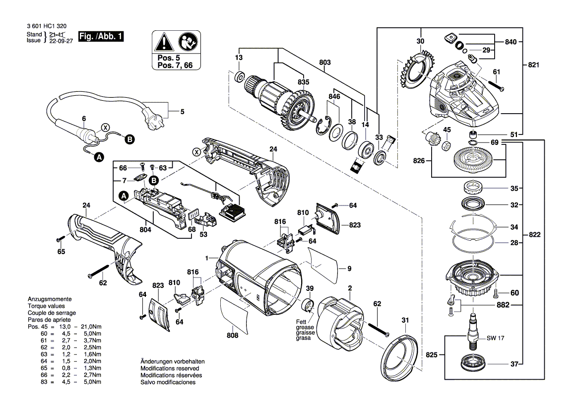 New Genuine Bosch 1619P15872 Bearing Flange