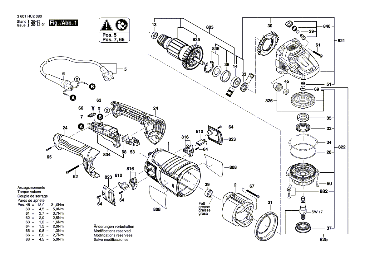 New Genuine Bosch 1619P15947 Bevel Gear Set