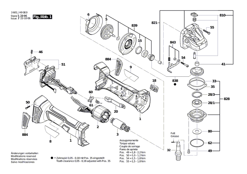 New Genuine Bosch 1619P16240 Gear Unit