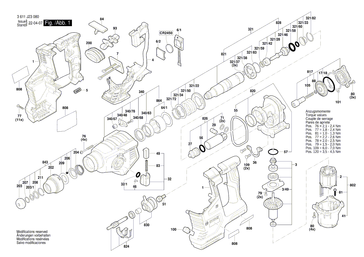 New Genuine Bosch 1619P16689 Impact Mechanism Housing