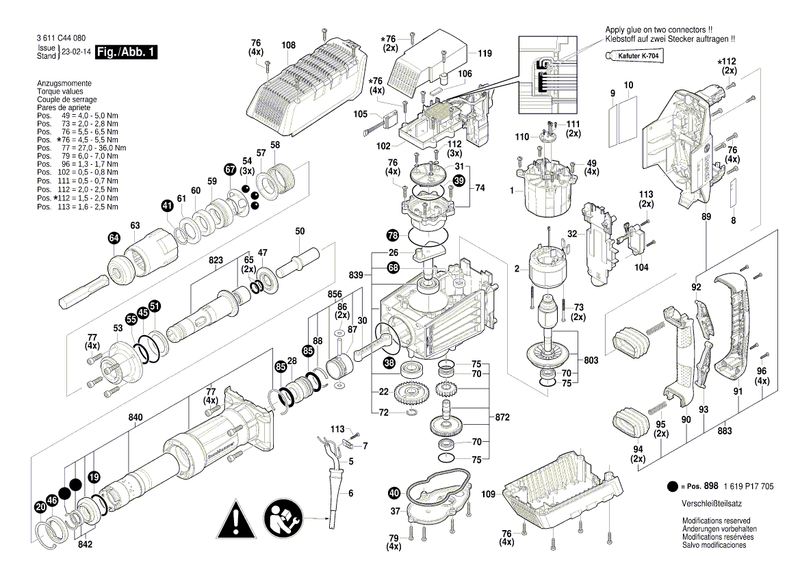 New Genuine Bosch 1619P16818 Rear Housing Section