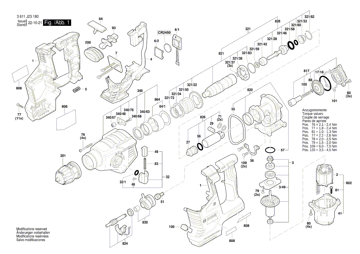 New Genuine Bosch 1619P17126 Toolholder
