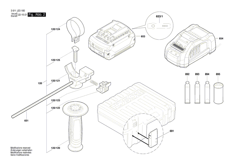 New Genuine Bosch 1619P17425 Latch