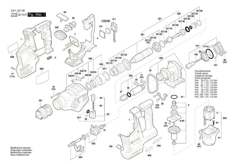 New Genuine Bosch 1619P17845 Striker Pin