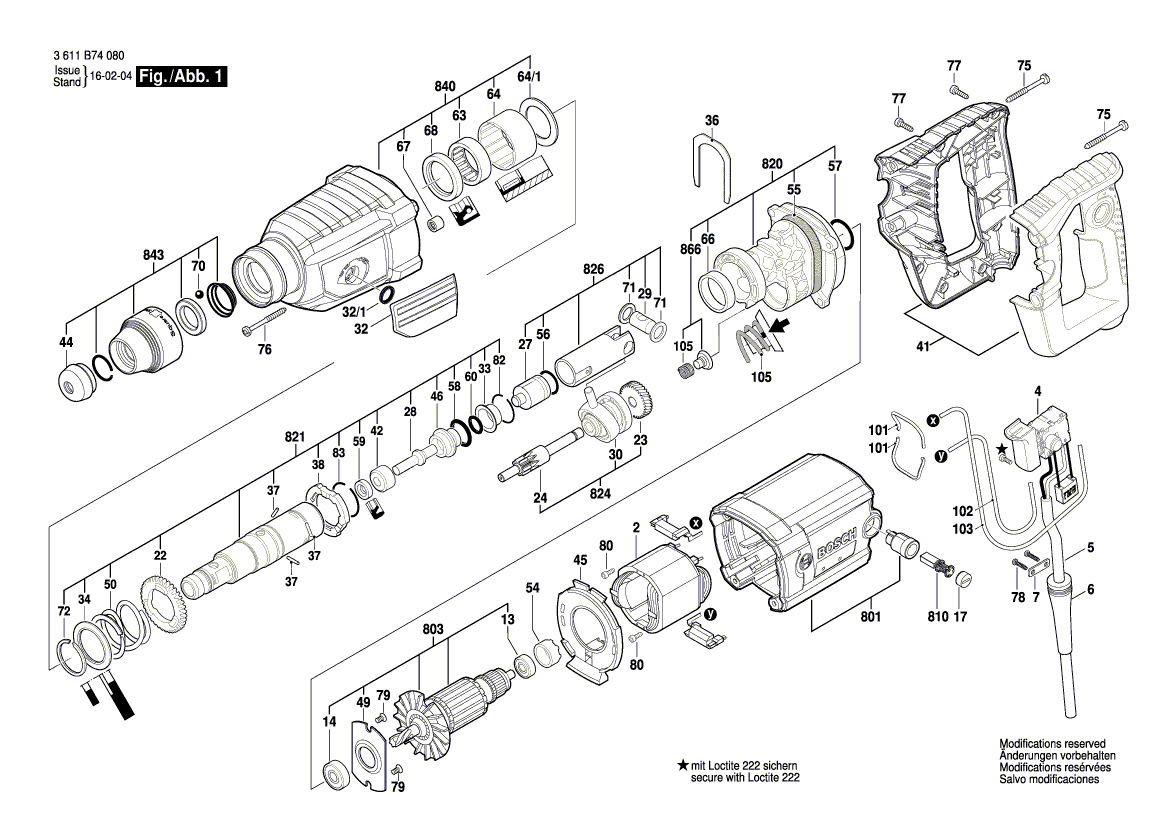 New Genuine Bosch 1619P20179 Cylindrical Gear