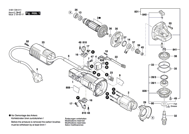 New Genuine Bosch 1619P21037 Armature