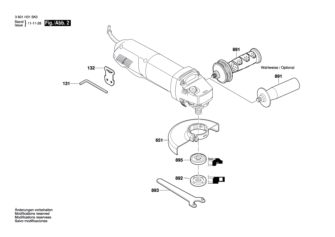 New Genuine Bosch 1619P31103 Manufacturer's nameplate