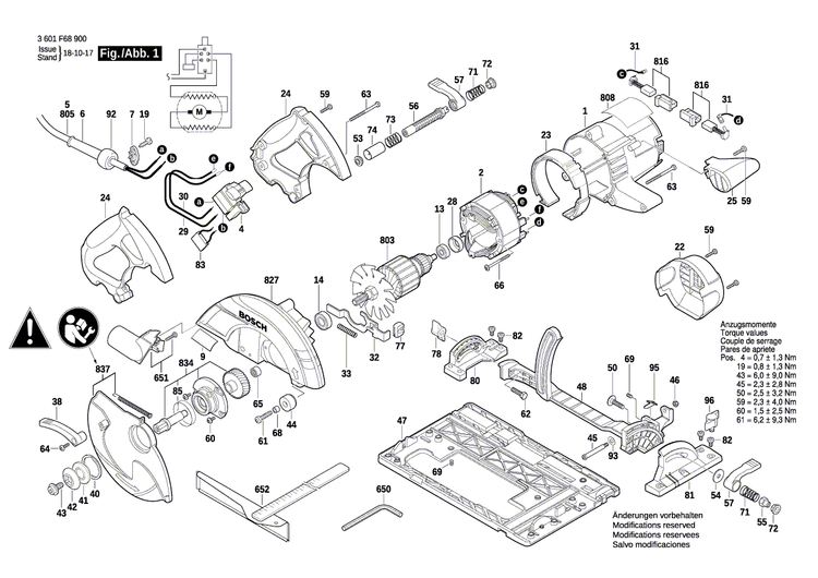 New Genuine Bosch 1619P31405 Manufacturer's nameplate