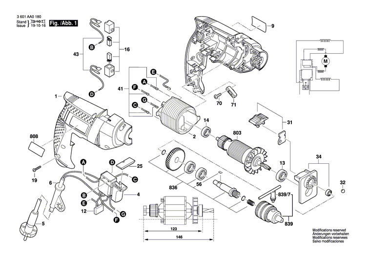 New Genuine Bosch 1619PA0706 Nameplate