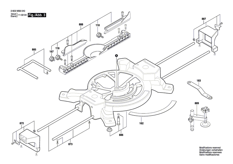 New Genuine Bosch 1619PA1388 Supporting Bar