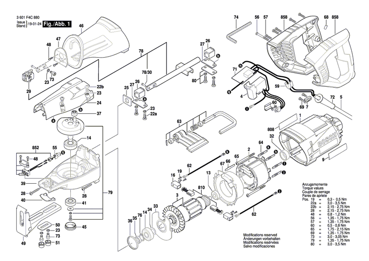 New Genuine Bosch 1619PA1856 Pin