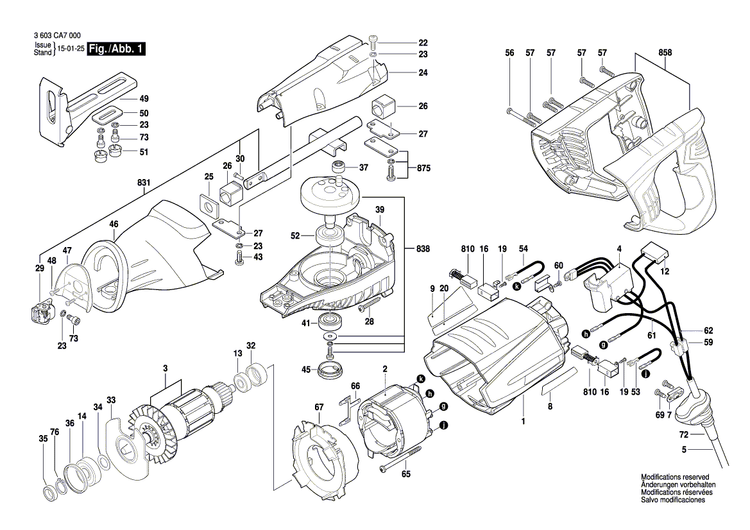 New Genuine Bosch 1619PA3968 Nameplate