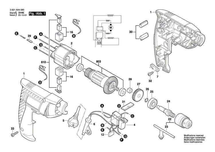 New Genuine Bosch 1619PA4597 Switch