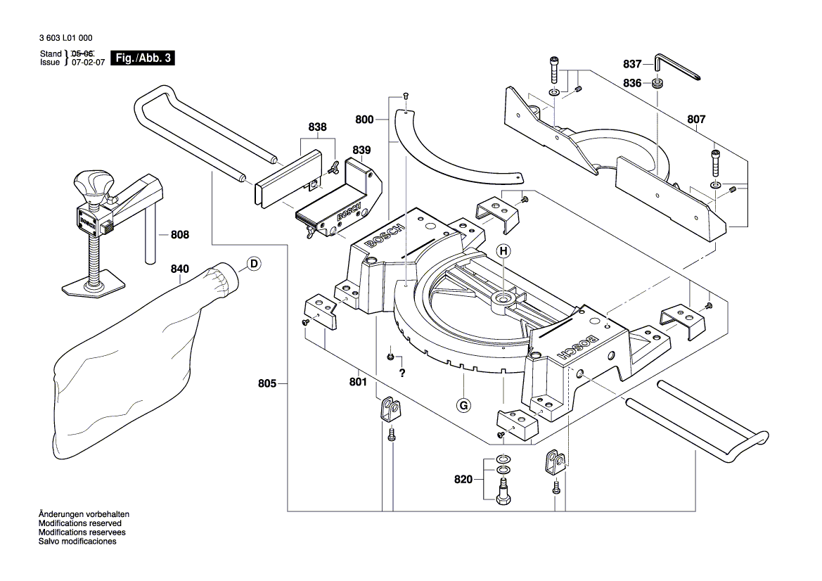 New Genuine Bosch 1619PA4942 Power supply cord