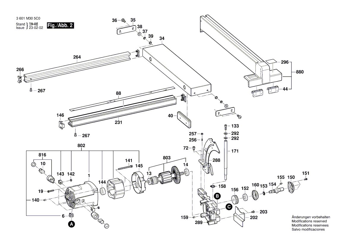 New Genuine Bosch 1619PA5150 Power supply cord