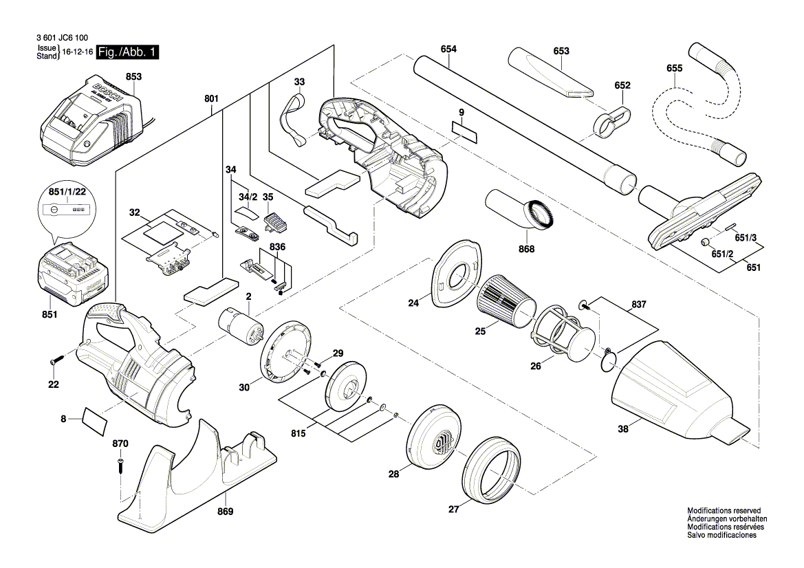 New Genuine Bosch 1619PA5183 DC motor