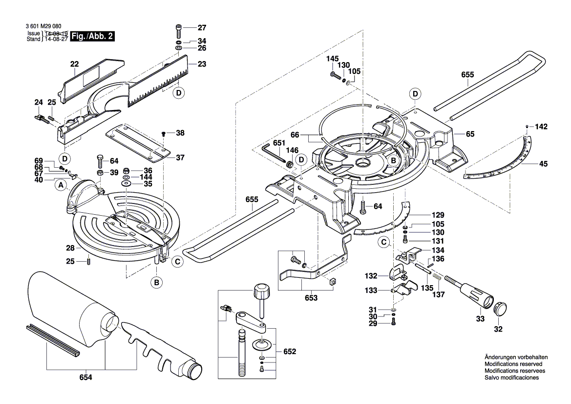 New Genuine Bosch 1619PA6925 Mitre Fence