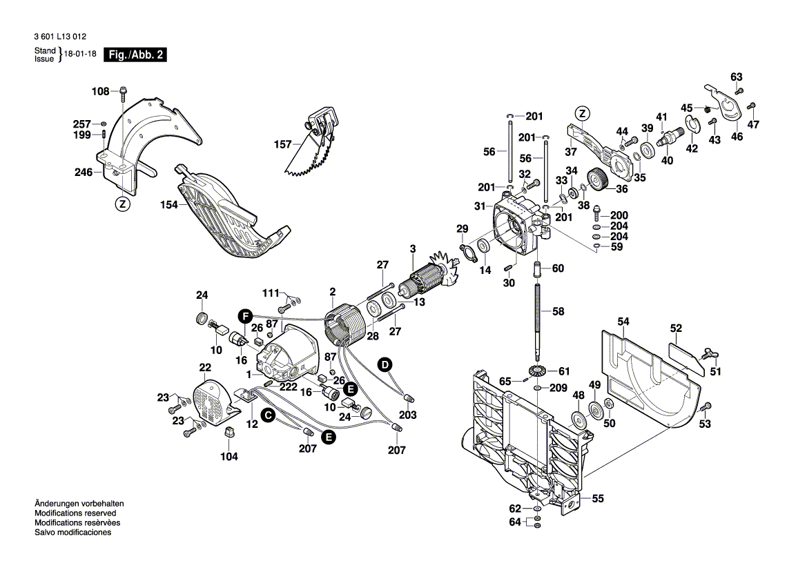 New Genuine Bosch 1619PA7214 Lever