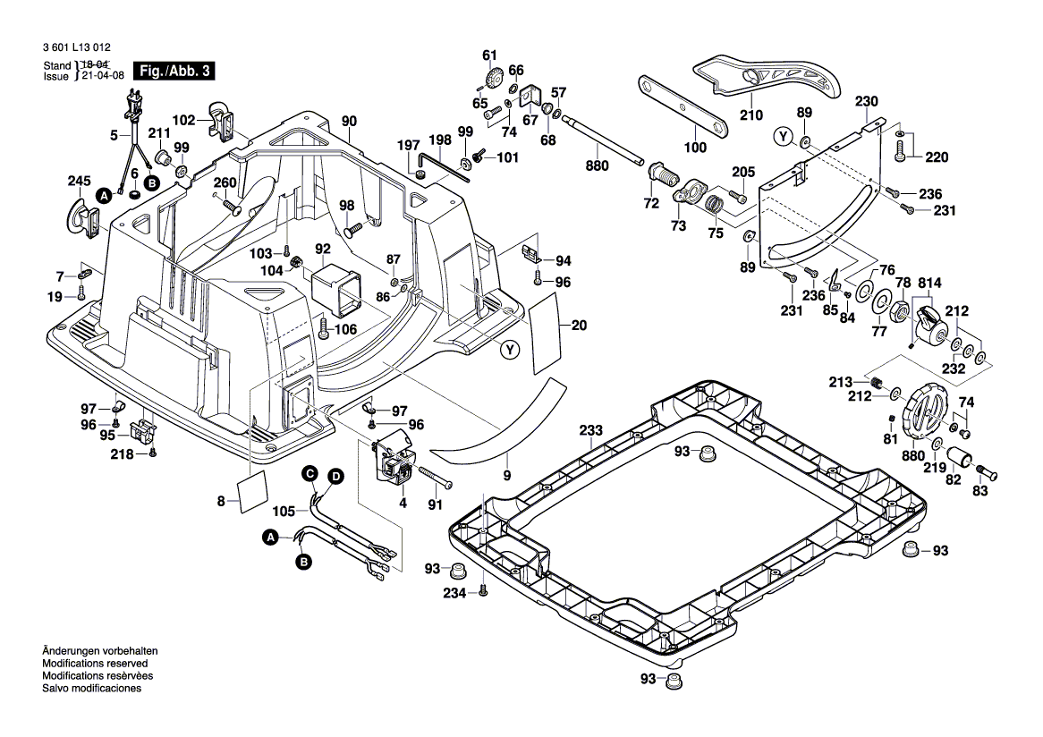New Genuine Bosch 1619PA7214 Lever