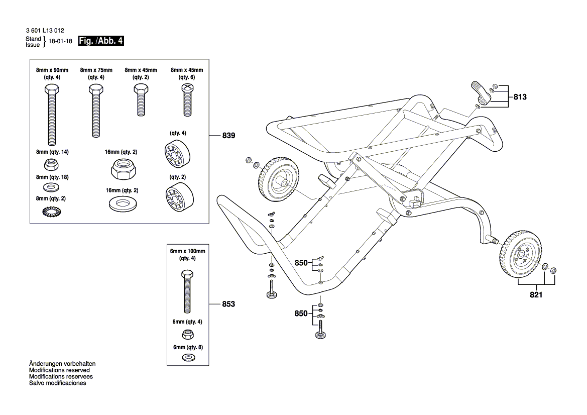 New Genuine Bosch 1619PA7214 Lever