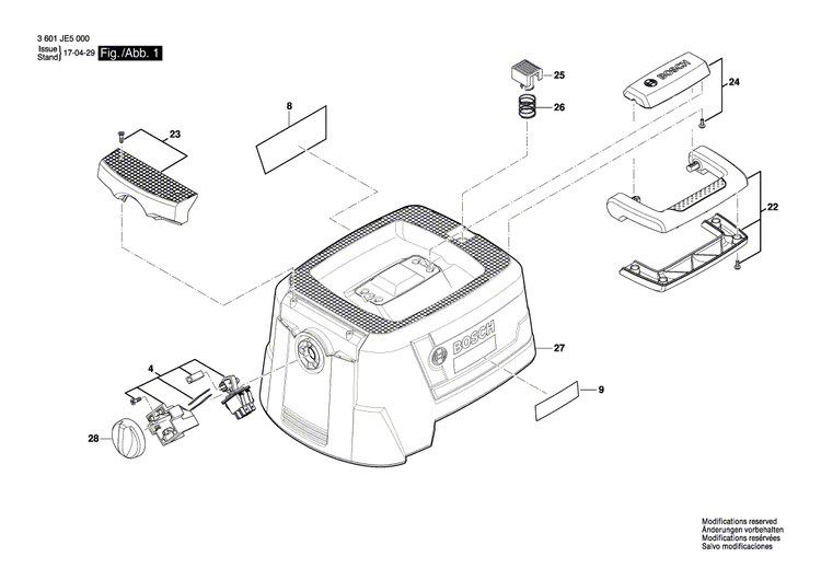 New Genuine Bosch 1619PA7281 Hood