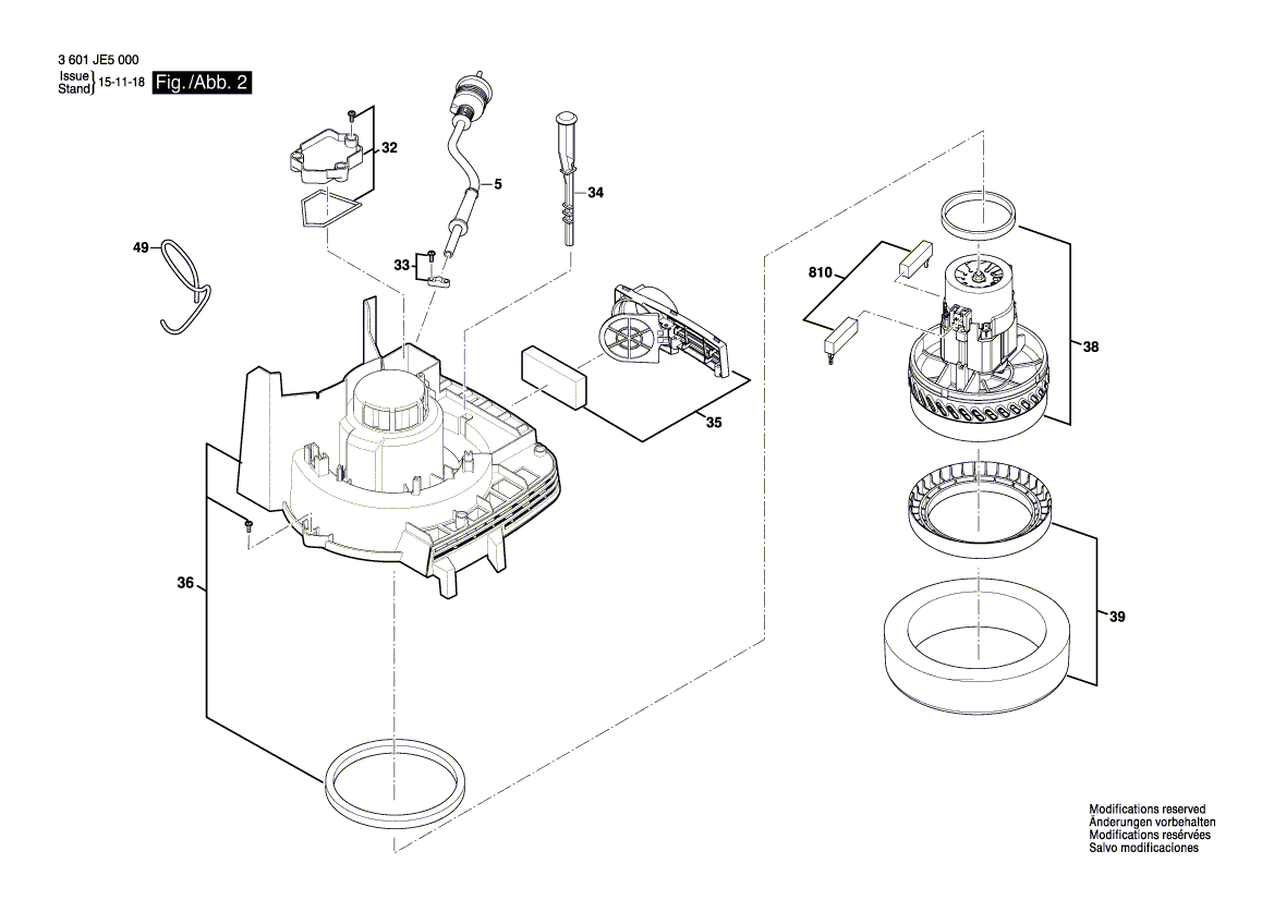 New Genuine Bosch 1619PA7289 Switch Kit