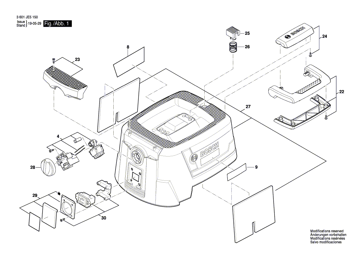 New Genuine Bosch 1619PA7297 Power supply cord