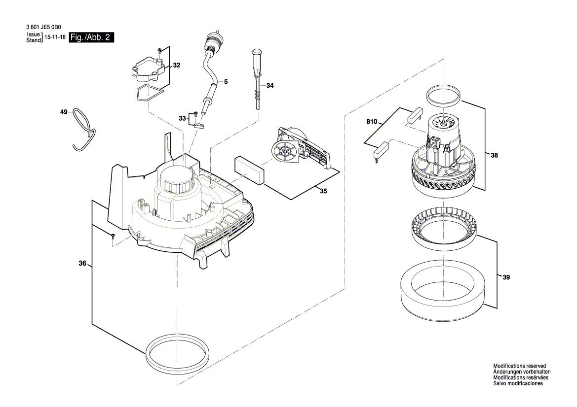 New Genuine Bosch 1619PA7309 Motor