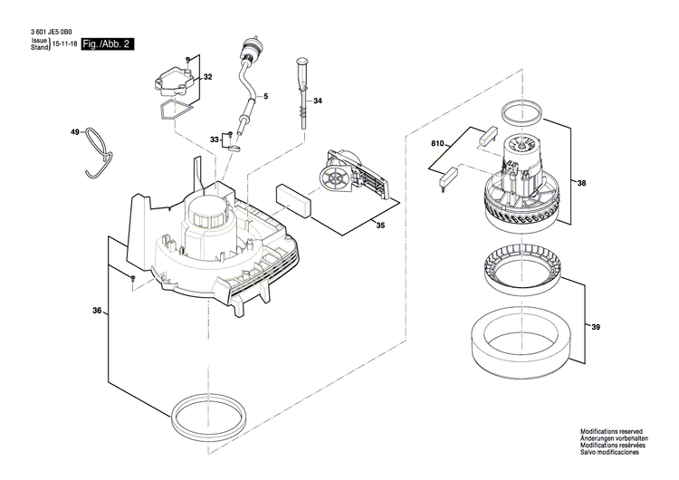 New Genuine Bosch 1619PA7309 Motor
