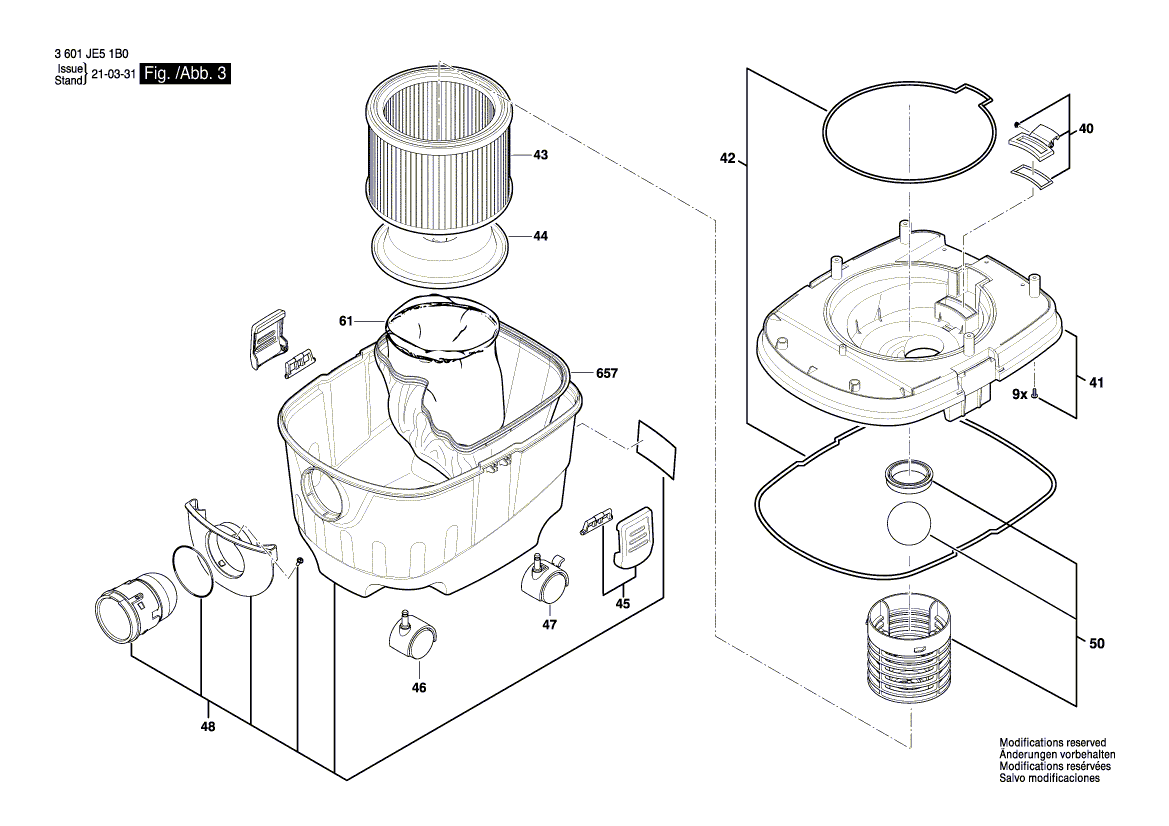 New Genuine Bosch 1619PA7315 Filter