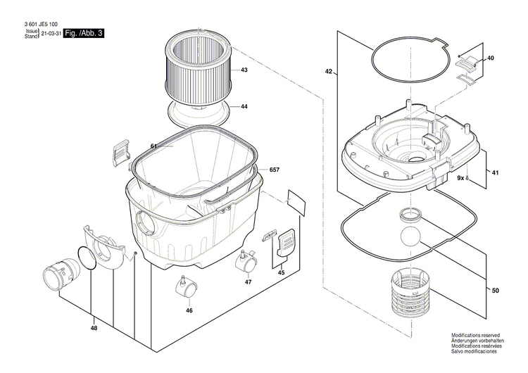 New Genuine Bosch 1619PA7329 Dust Bag