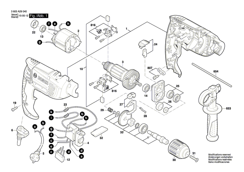 New Genuine Bosch 1619PA7537 Keyless Chuck
