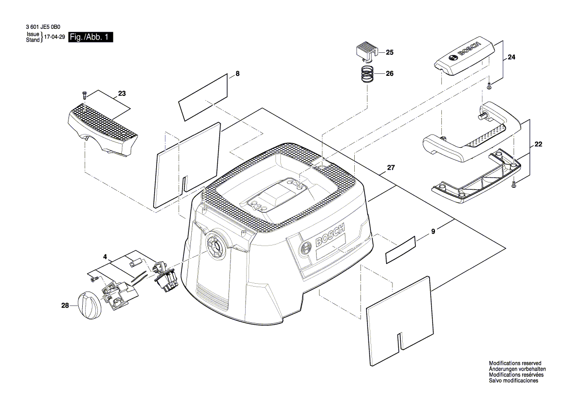 New Genuine Bosch 1619PA7799 Power supply cord