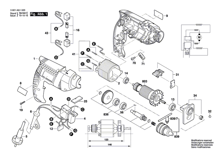 New Genuine Bosch 1619PA8446 Nameplate