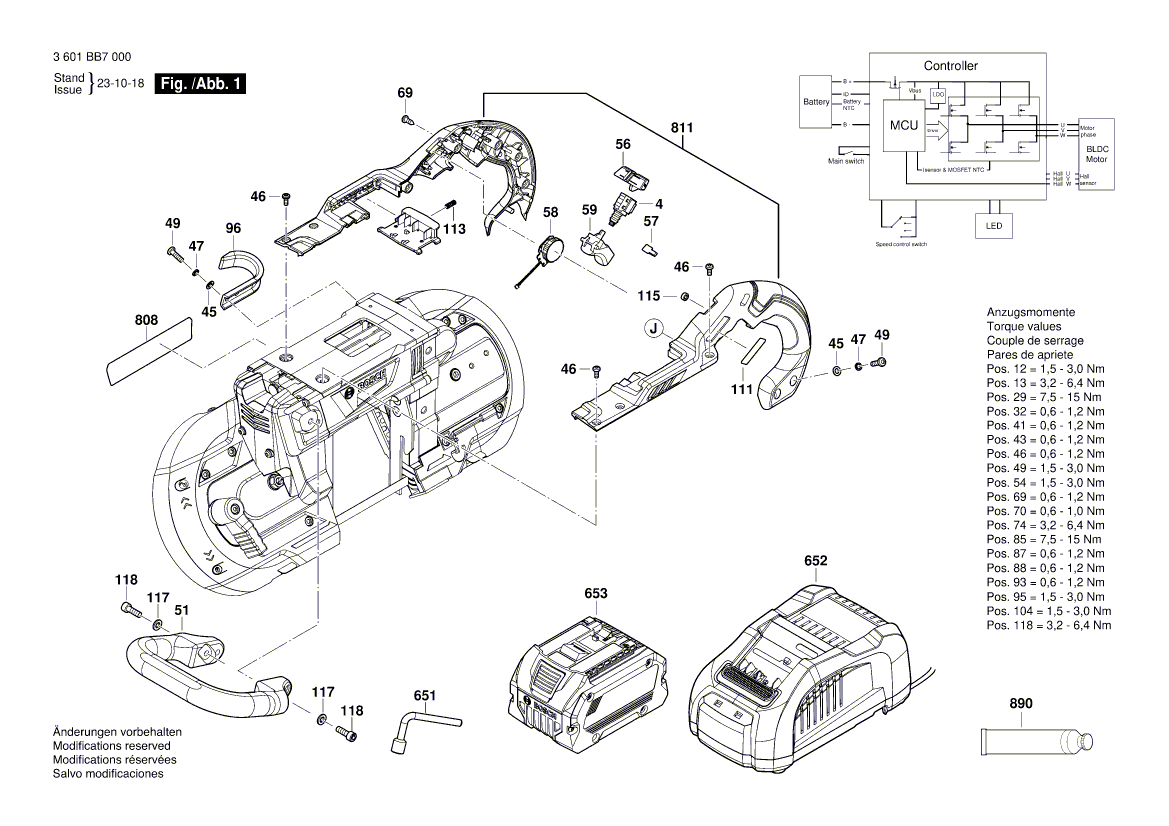 New Genuine Bosch 1619PA8792 Lever