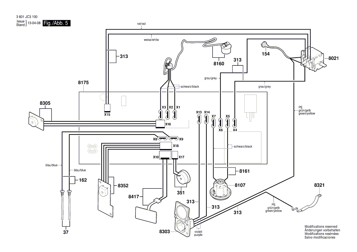 New Genuine Bosch 1619PB0910 Nameplate