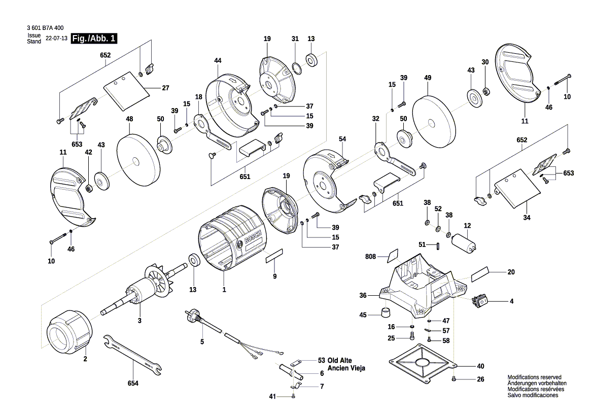 New Genuine Bosch 1619PB1467 Motor Housing