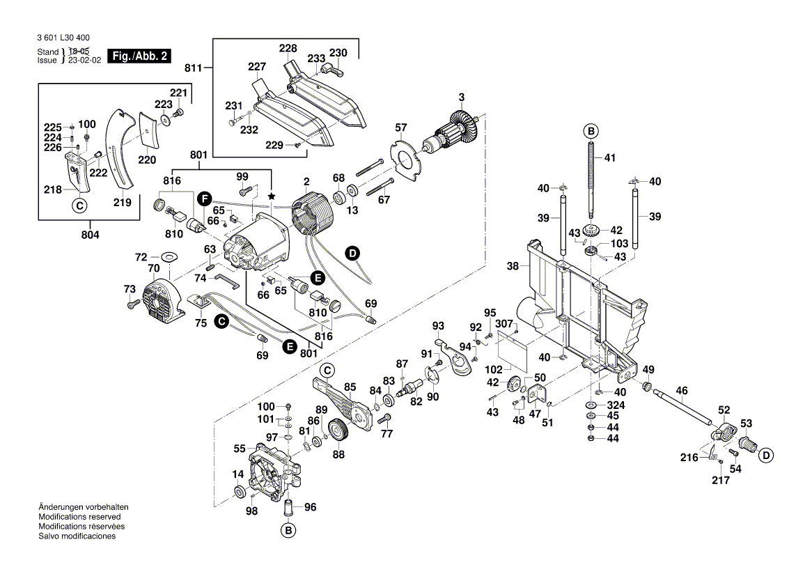 New Genuine Bosch 1619PB2532 Motor Housing