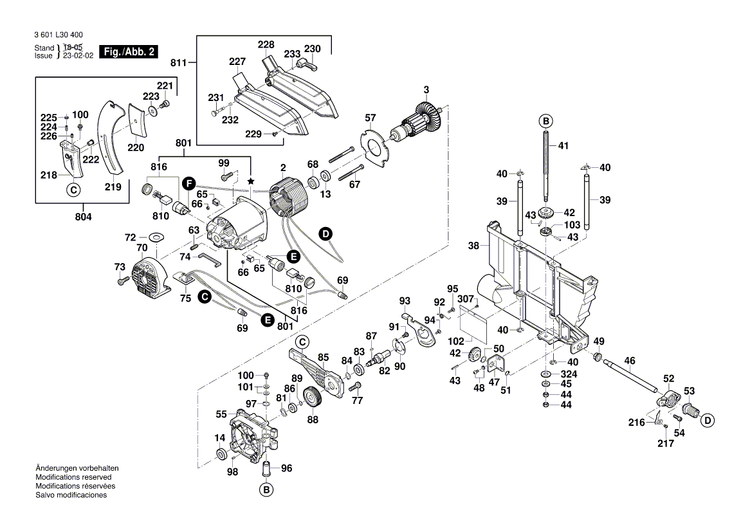 New Genuine Bosch 1619PB2532 Motor Housing