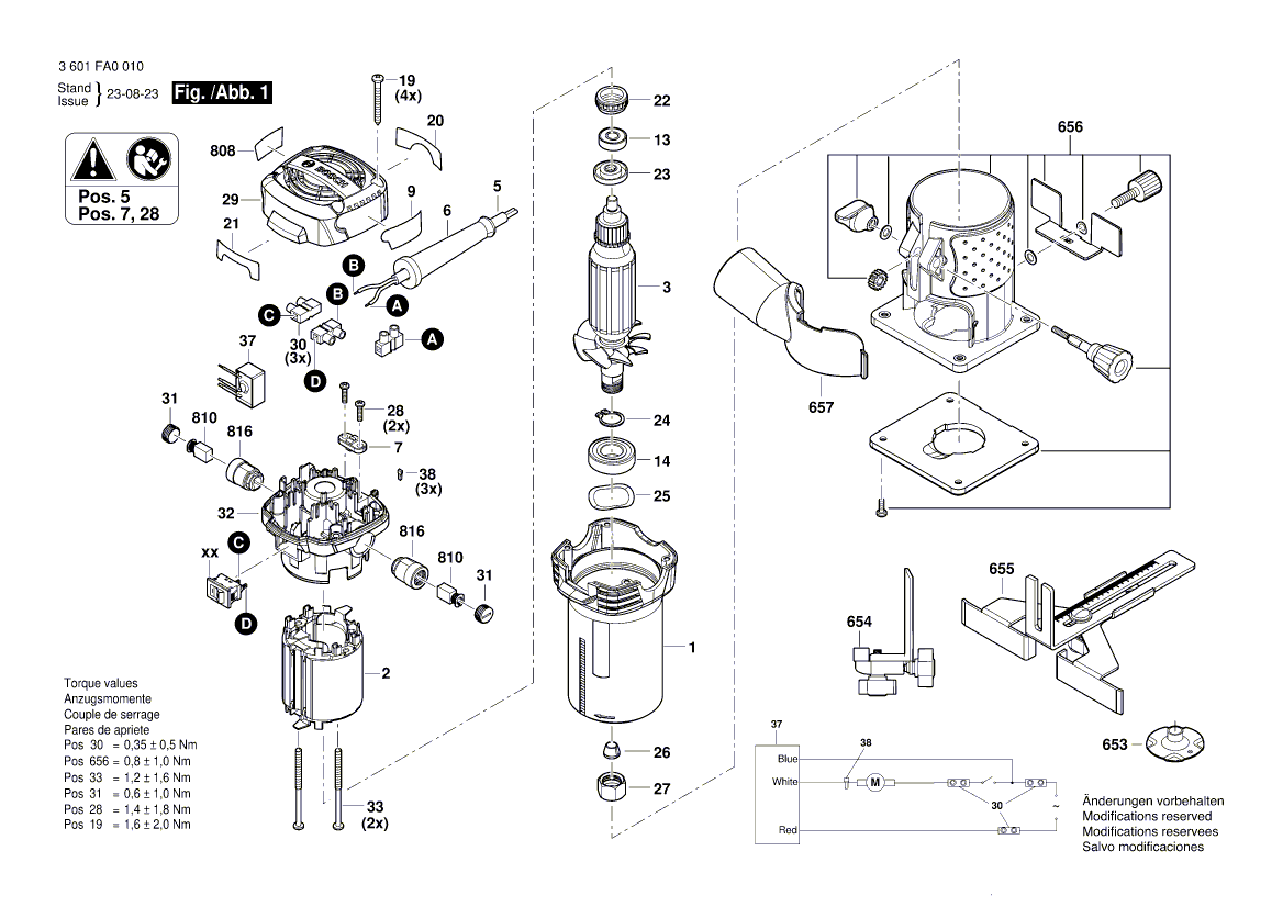 New Genuine Bosch 1619PB3029 Field assembly
