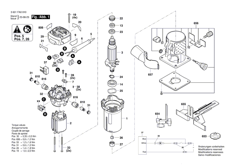 New Genuine Bosch 1619PB3029 Field assembly