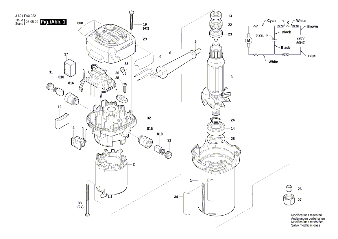 New Genuine Bosch 1619PB3148 Armature