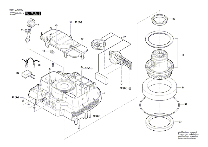 New Genuine Bosch 1619PB3214 Motor