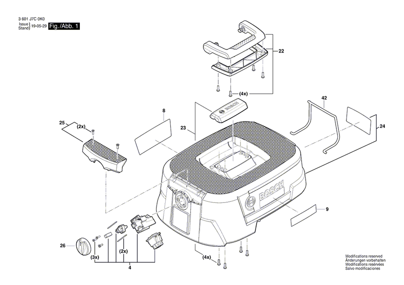 New Genuine Bosch 1619PB3230 Nameplate