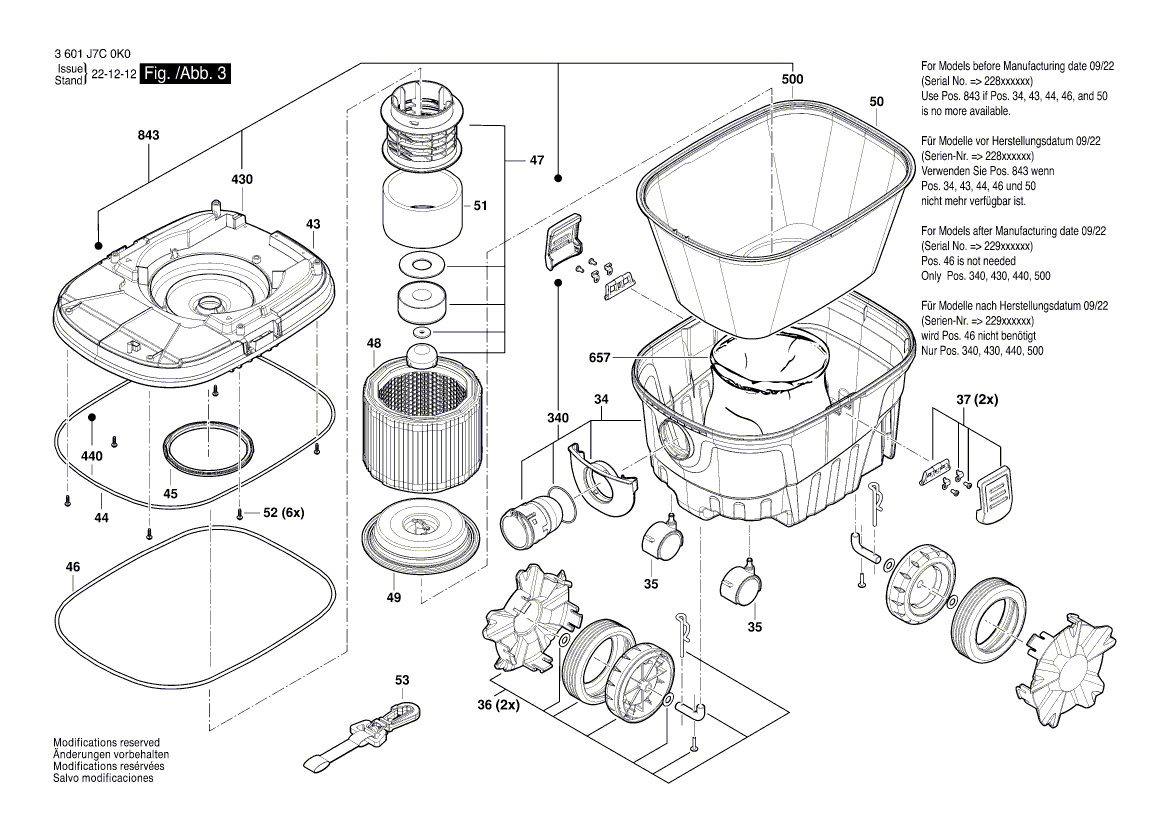 New Genuine Bosch 1619PB3253 Hood