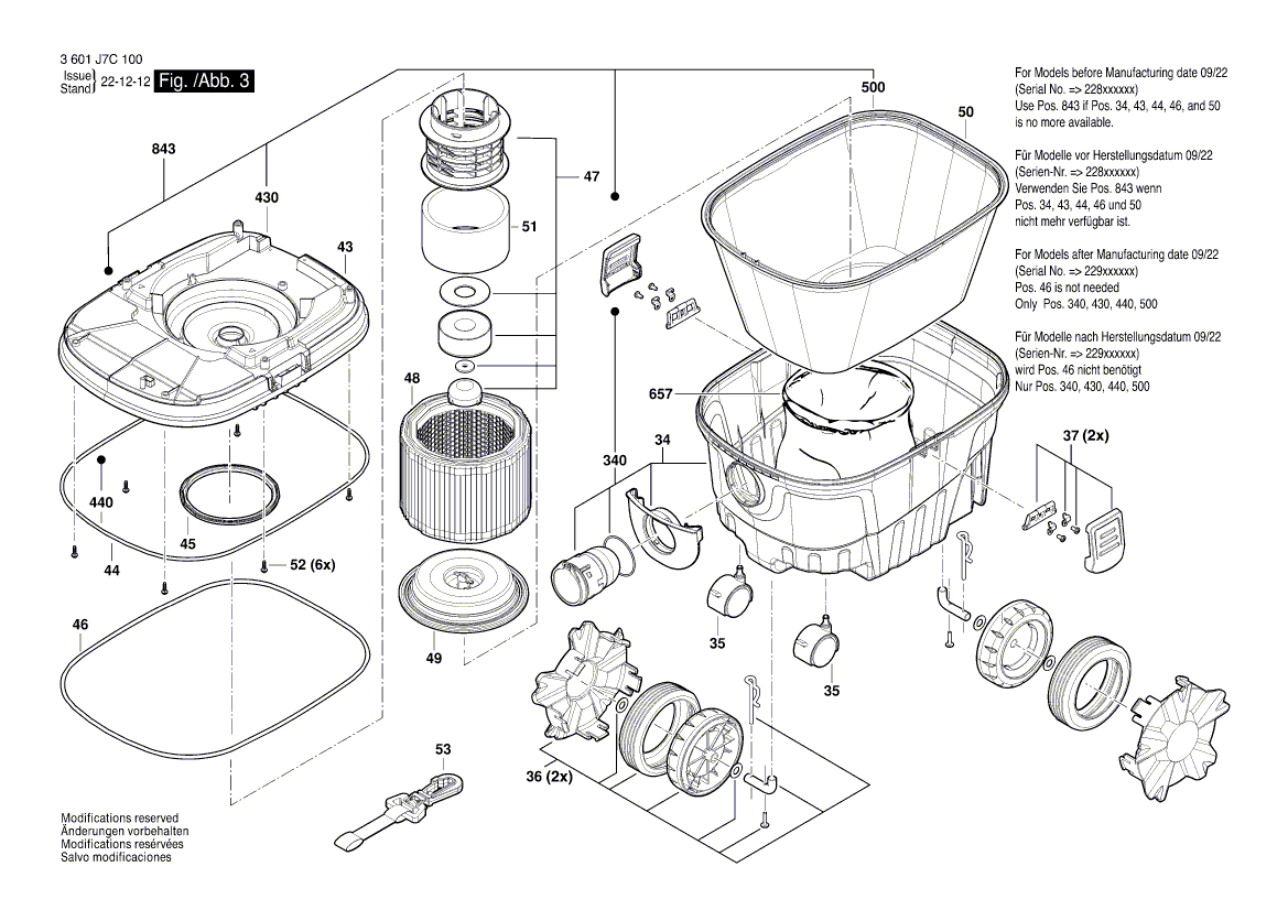 New Genuine Bosch 1619PB3254 Hood