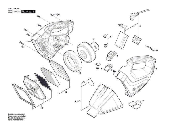 New Genuine Bosch 1619PB4000 Nameplate