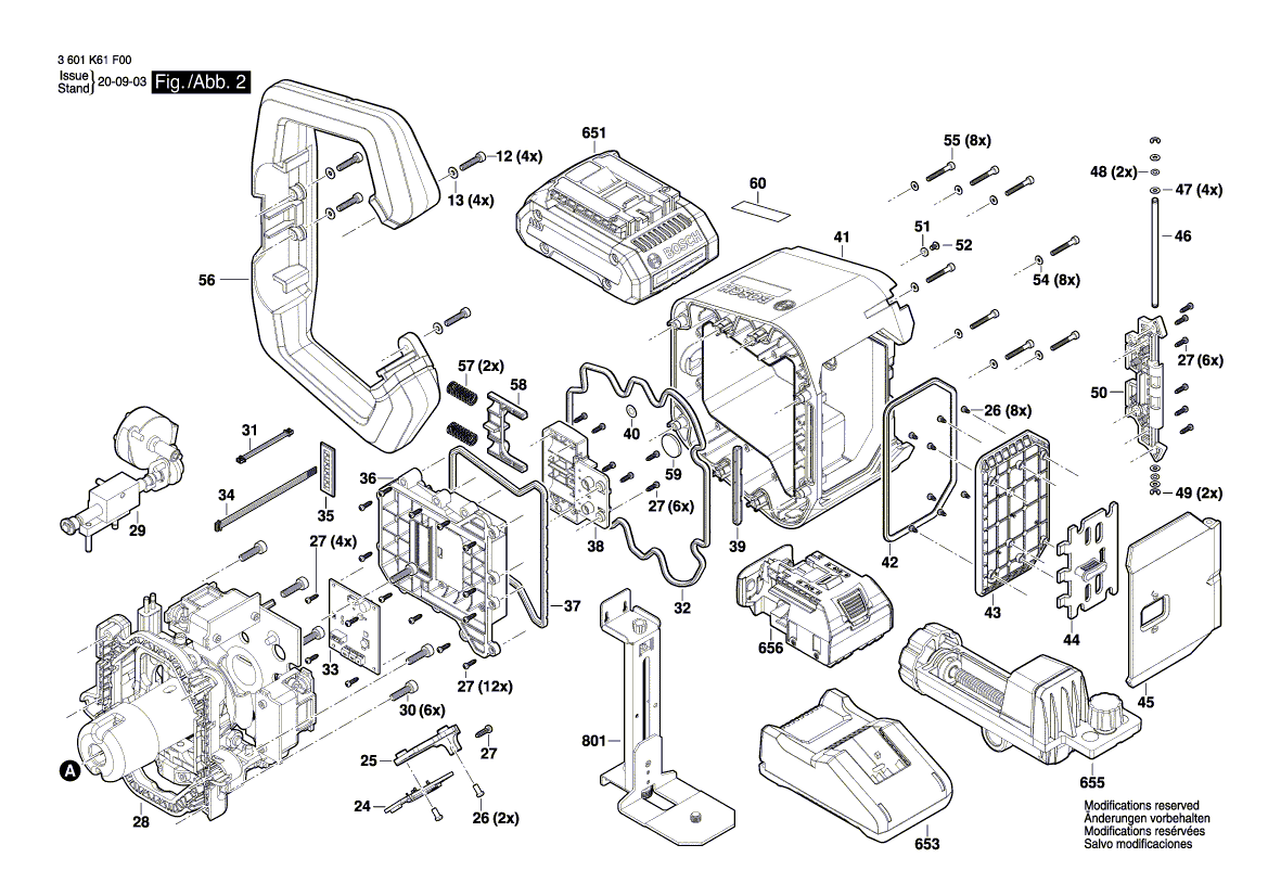 New Genuine Bosch 1619PB4528 Handle