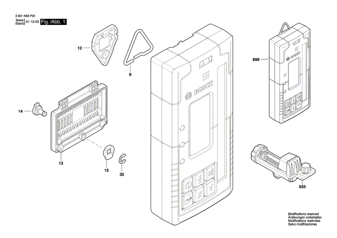 New Genuine Bosch 1619PB4687 Support Frame