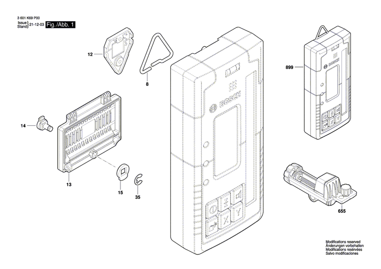 New Genuine Bosch 1619PB4687 Support Frame